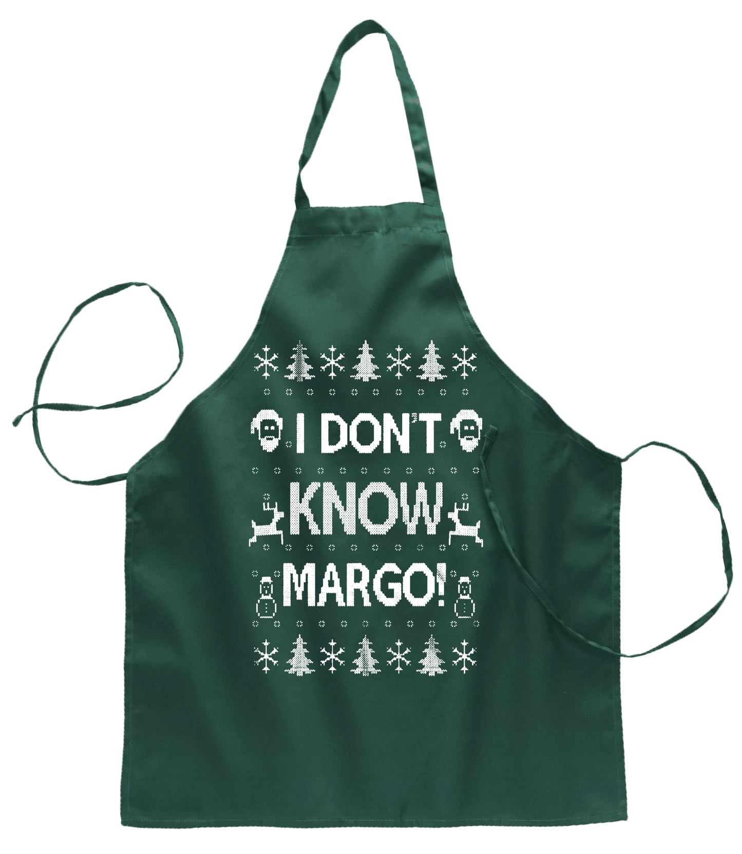 Ugly Ugly Christmas I Don't Know Margo Christmas Ugly Christmas Sweater Ugly Christmas Butcher Graphic Apron for Kitchen BBQ Grilling Cooking
