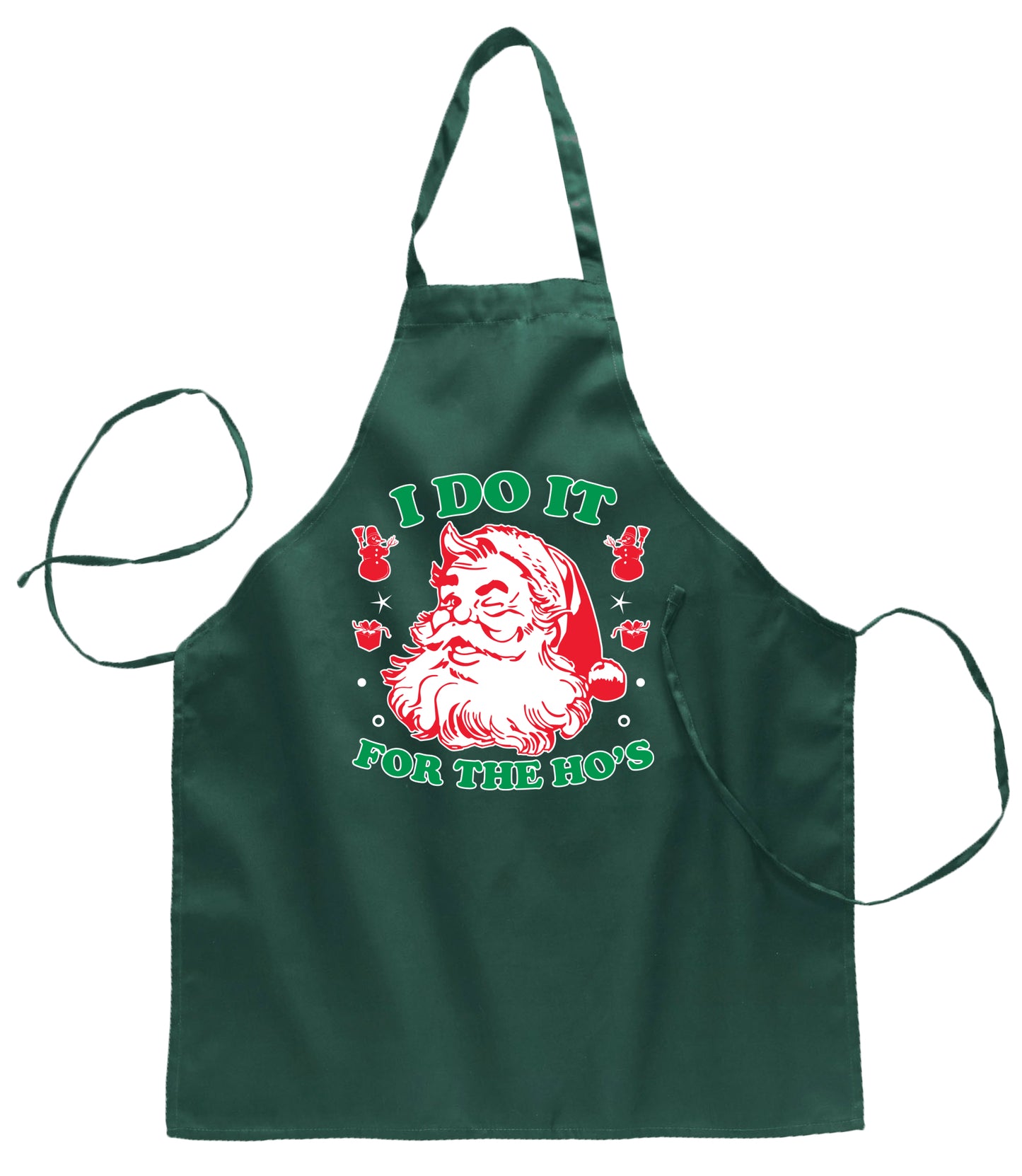 Ugly Ugly Christmas I Do it for The Hos Xmas Christmas Ugly Christmas Sweater Ugly Christmas Butcher Graphic Apron for Kitchen BBQ Grilling Cooking