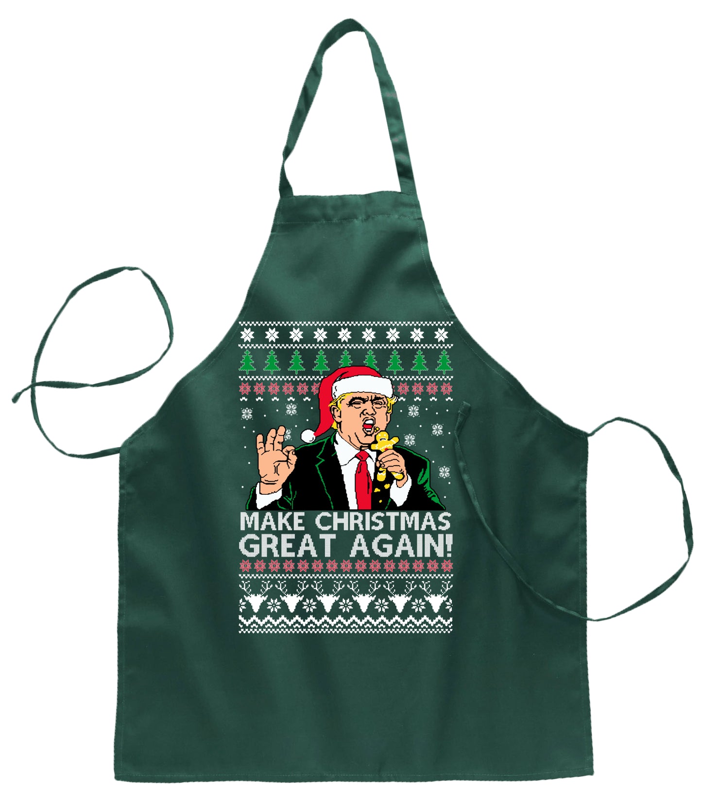 Ugly Ugly Christmas Make Christmas Great Again Ugly Christmas Sweater Ugly Christmas Butcher Graphic Apron for Kitchen BBQ Grilling Cooking