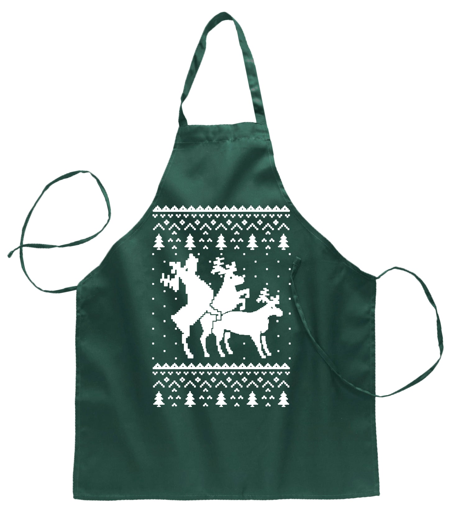 Ugly Ugly Christmas Reindeer Fucks Ugly Christmas Sweater Ugly Christmas Butcher Graphic Apron for Kitchen BBQ Grilling Cooking