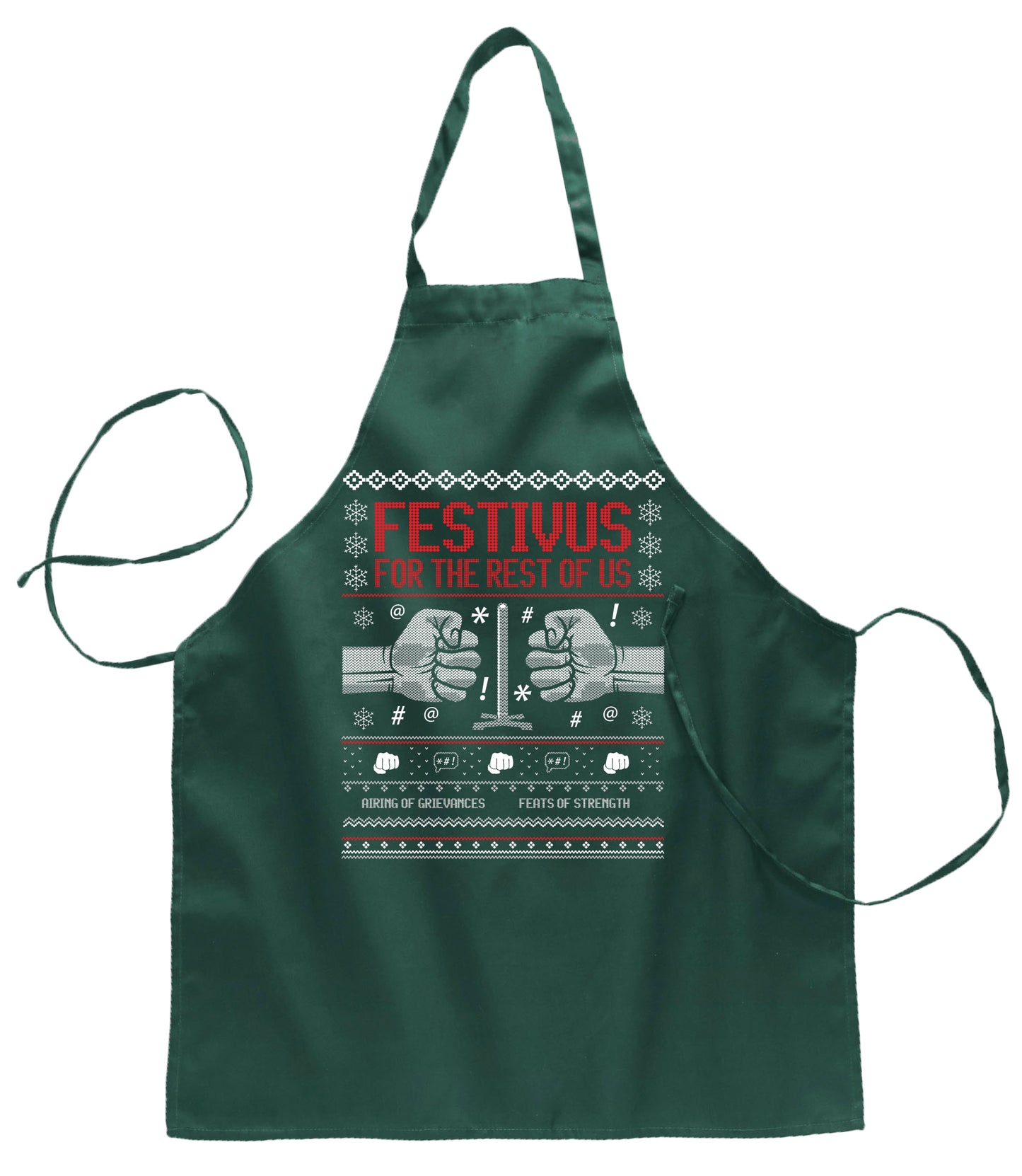 Ugly Ugly Christmas Festivus for The Rest of Us Christmas Ugly Christmas Sweater Ugly Christmas Butcher Graphic Apron for Kitchen BBQ Grilling Cooking
