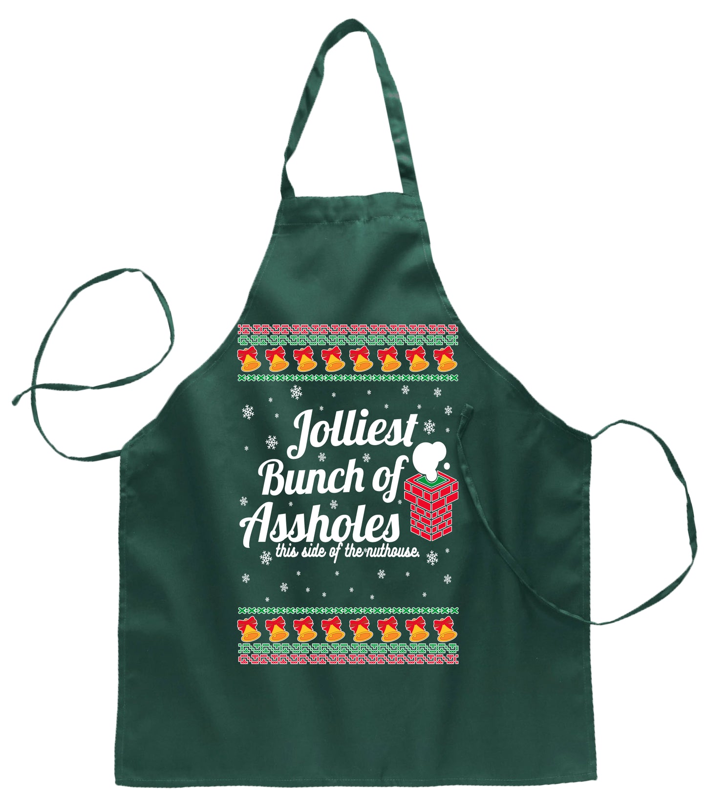 Ugly Ugly Christmas Jolliest Bunch of Assholes Xmas Movie Christmas Ugly Christmas Sweater Ugly Christmas Butcher Graphic Apron for Kitchen BBQ Grilling Cooking