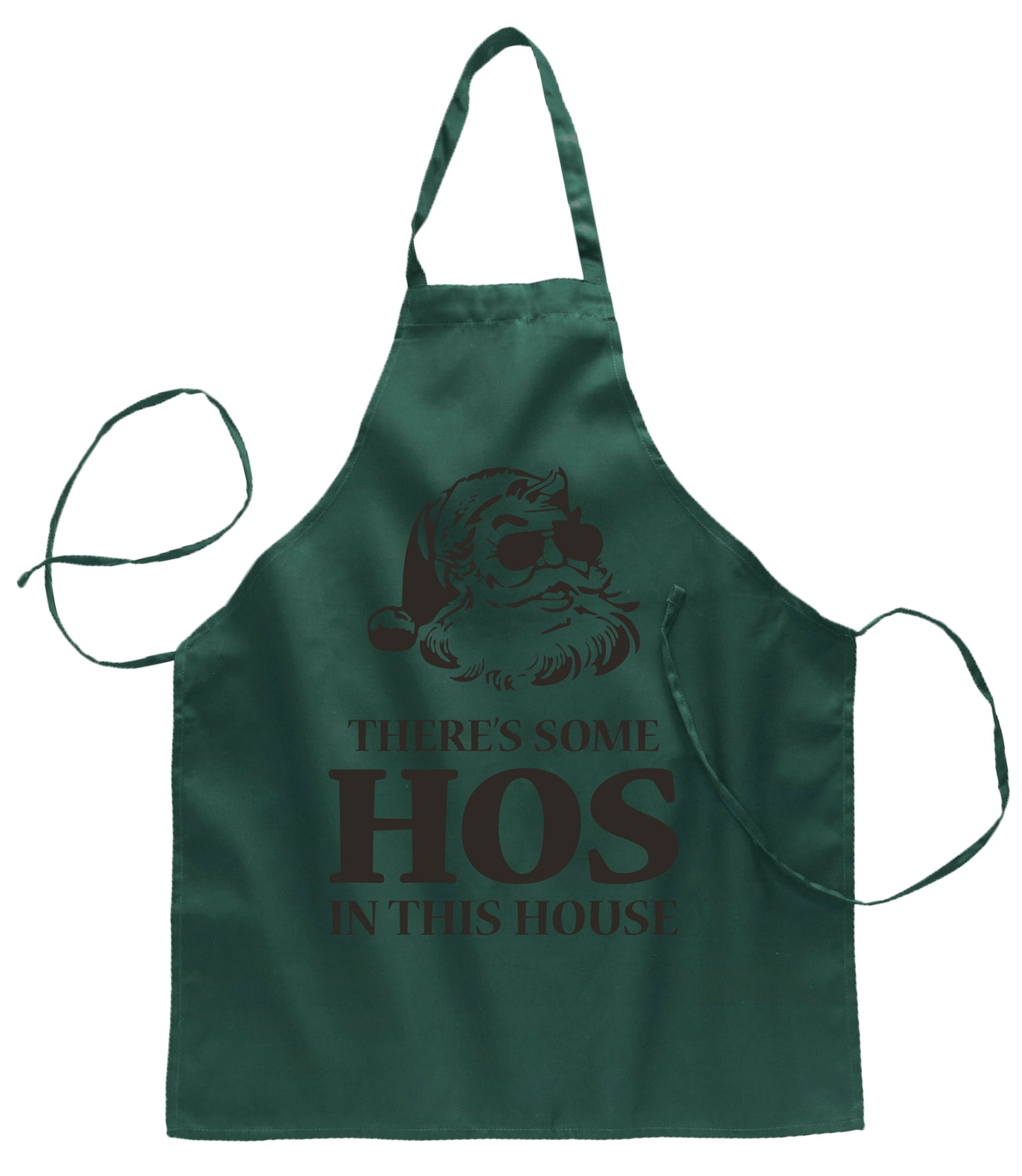 Theres Some Hos in This House Christmas Ugly Christmas Sweater Ugly Christmas Butcher Graphic Apron for Kitchen BBQ Grilling Cooking