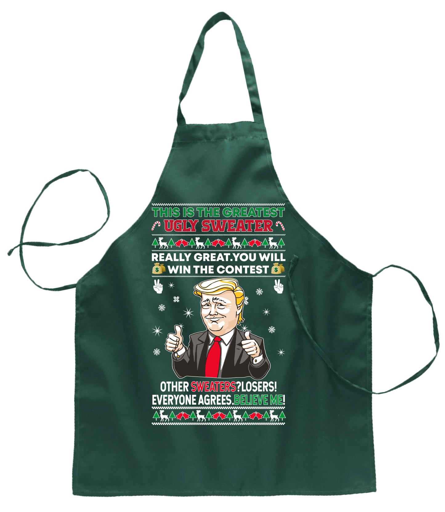 Ugly Ugly Christmas Trump This is The Greatest Ugly Sweater Christmas Ugly Christmas Sweater Ugly Christmas Butcher Graphic Apron for Kitchen BBQ Grilling Cooking