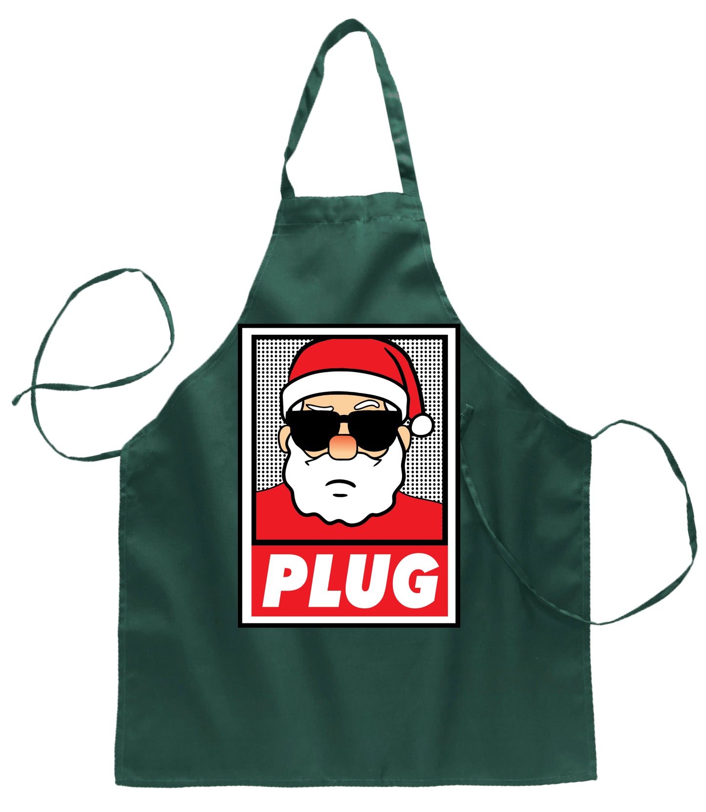 Ugly Ugly Christmas Santa Plug Ugly Christmas Sweater Ugly Christmas Butcher Graphic Apron for Kitchen BBQ Grilling Cooking