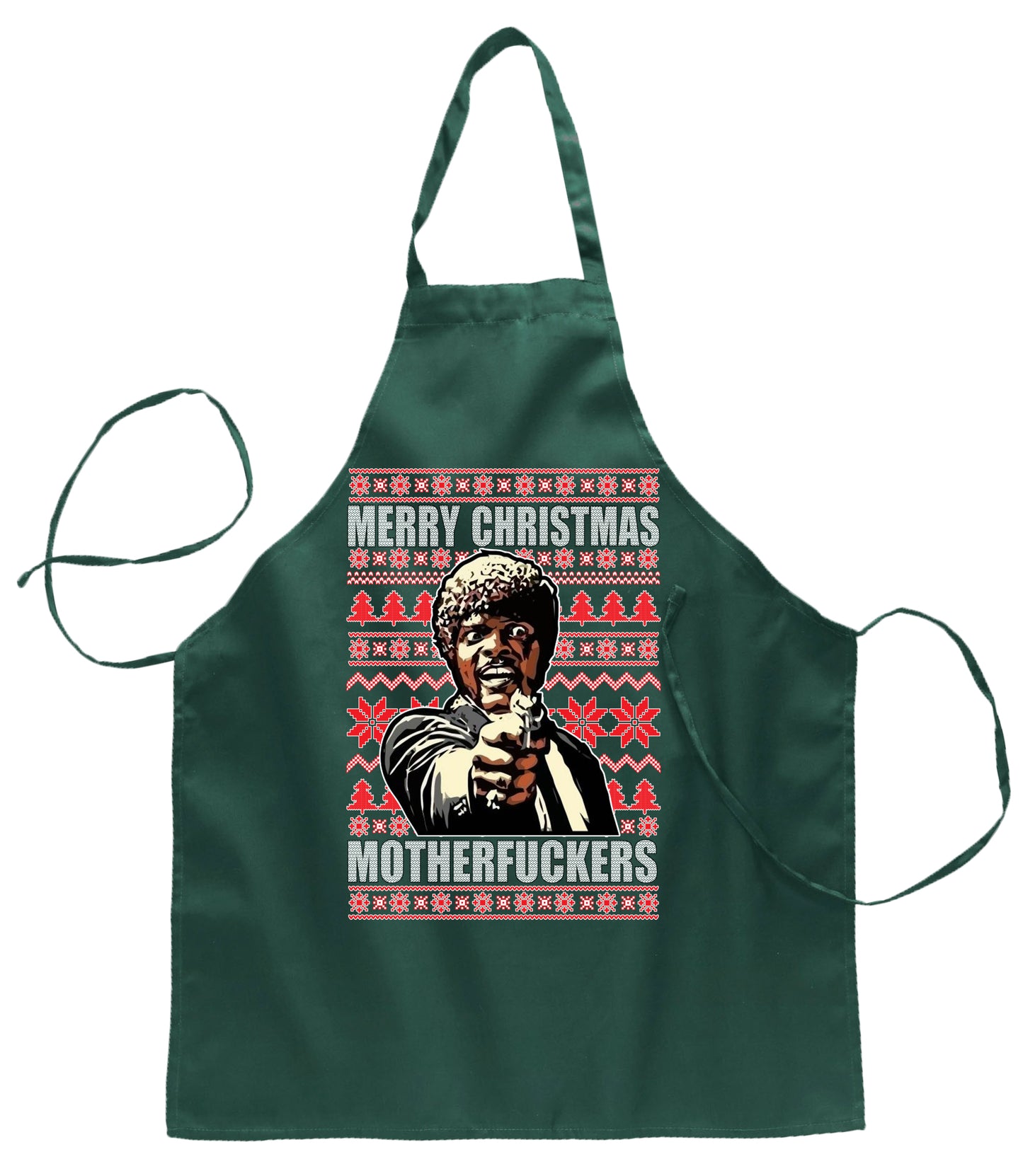 Ugly Ugly Christmas Merry Christmas Motherfuckers Ugly Christmas Sweater Ugly Christmas Butcher Graphic Apron for Kitchen BBQ Grilling Cooking