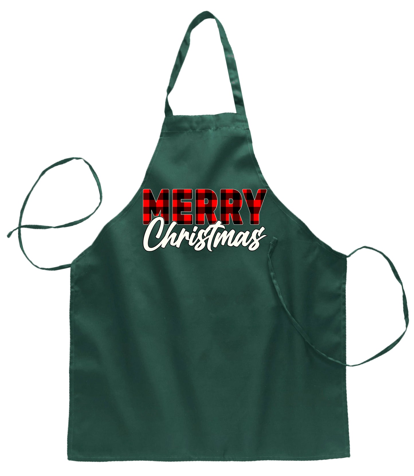Merry Christmas Buffalo Plaid Ugly Christmas Sweater Ugly Christmas Butcher Graphic Apron for Kitchen BBQ Grilling Cooking