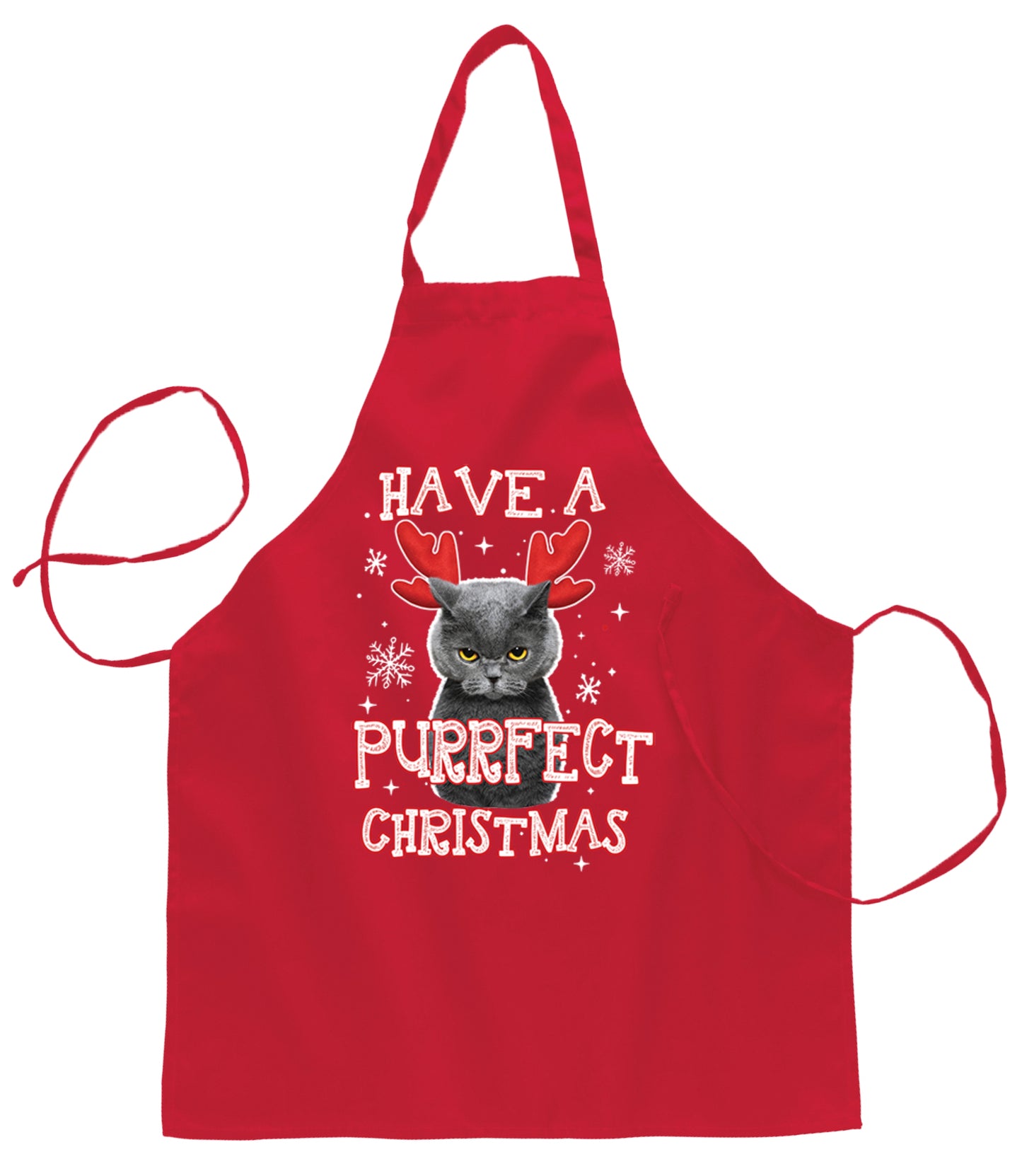 Ugly Ugly Christmas Have A Purrfect Ugly Christmas Sweater Ugly Christmas Butcher Graphic Apron for Kitchen BBQ Grilling Cooking