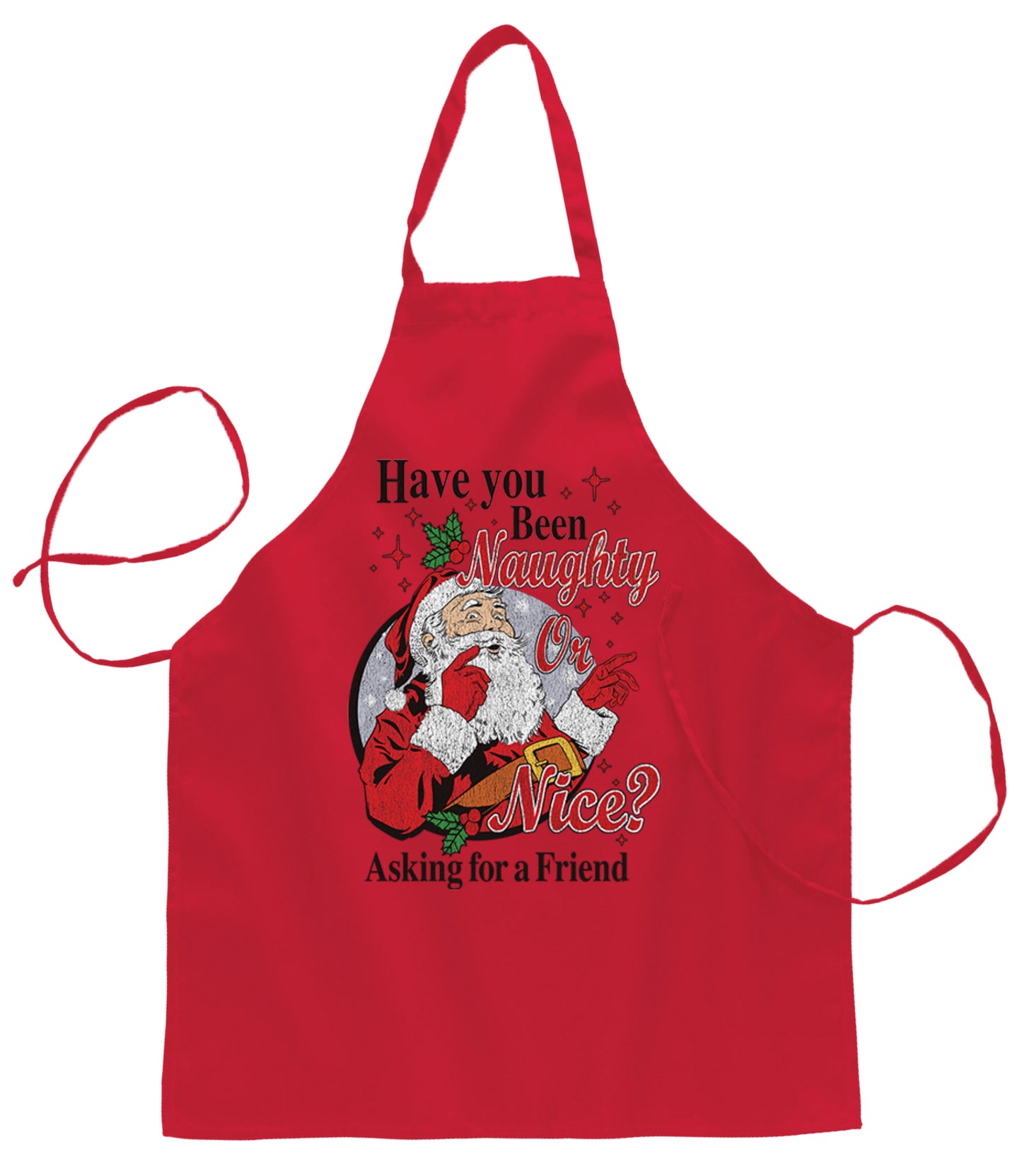 Ugly Ugly Christmas Have You Been Naughty or Nice? Ugly Christmas Sweater Ugly Christmas Butcher Graphic Apron for Kitchen BBQ Grilling Cooking