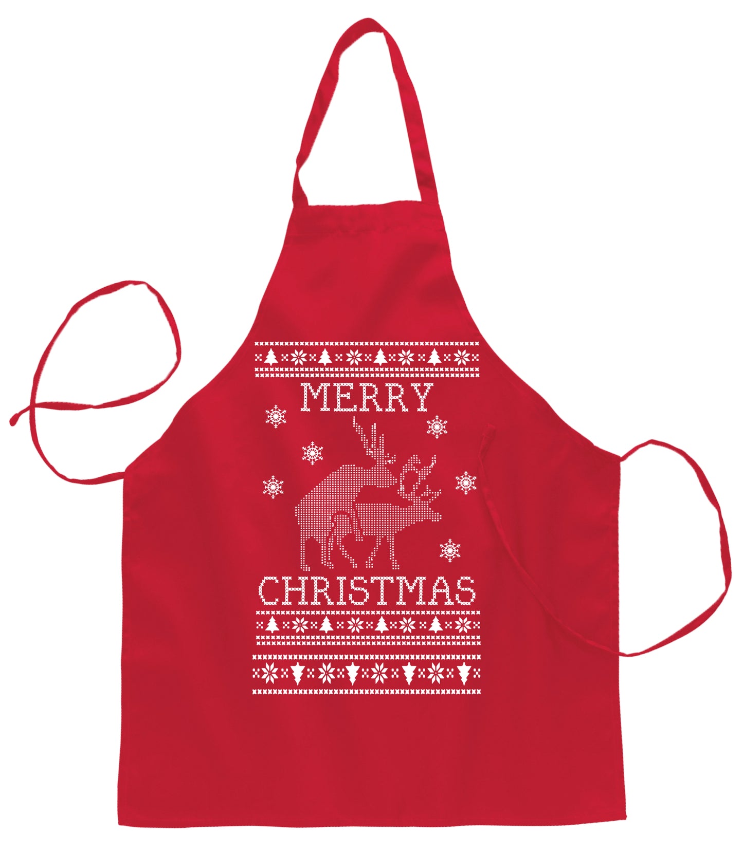 Ugly Ugly Christmas Merry Christmas Reindeer Humping Christmas Ugly Christmas Sweater Ugly Christmas Butcher Graphic Apron for Kitchen BBQ Grilling Cooking