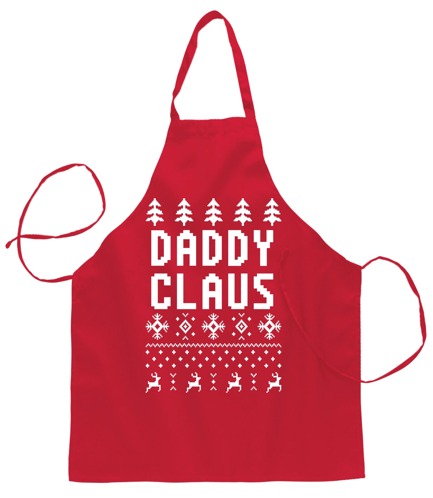 Ugly Ugly Christmas Daddy Claus Christmas Ugly Christmas Sweater Ugly Christmas Butcher Graphic Apron for Kitchen BBQ Grilling Cooking
