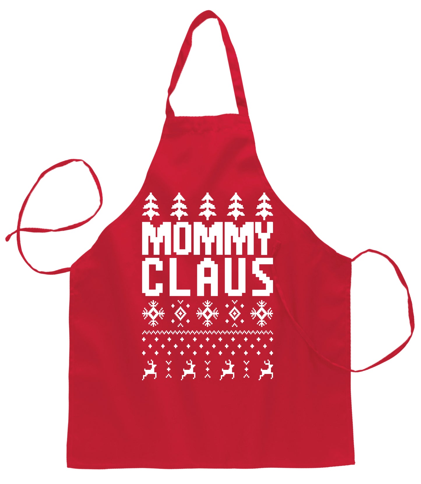 Ugly Ugly Christmas Mommy Claus Christmas Ugly Christmas Sweater Ugly Christmas Butcher Graphic Apron for Kitchen BBQ Grilling Cooking