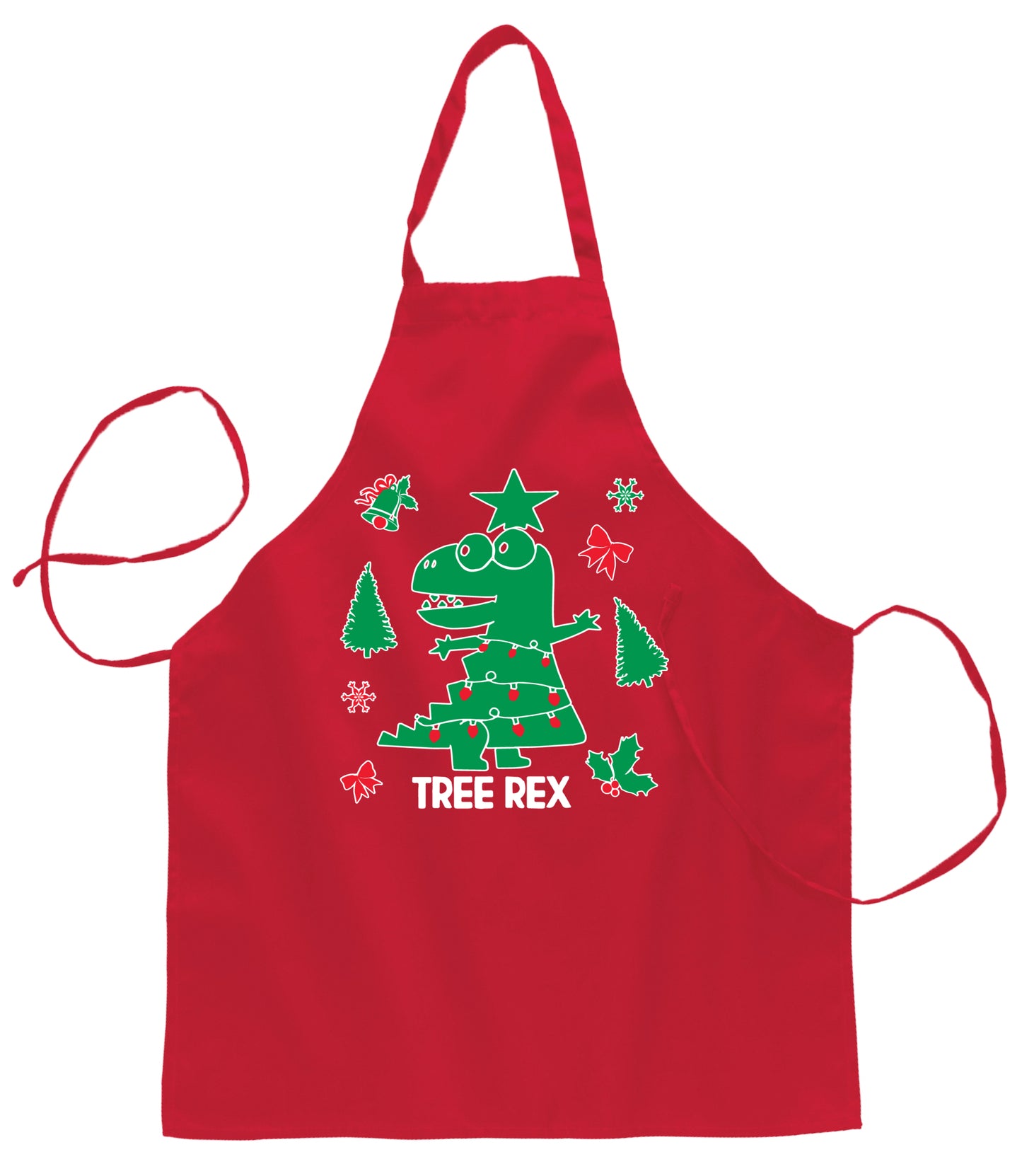 Christmas Trex Tree Rex Christmas Ugly Christmas Sweater Ugly Christmas Butcher Graphic Apron for Kitchen BBQ Grilling Cooking
