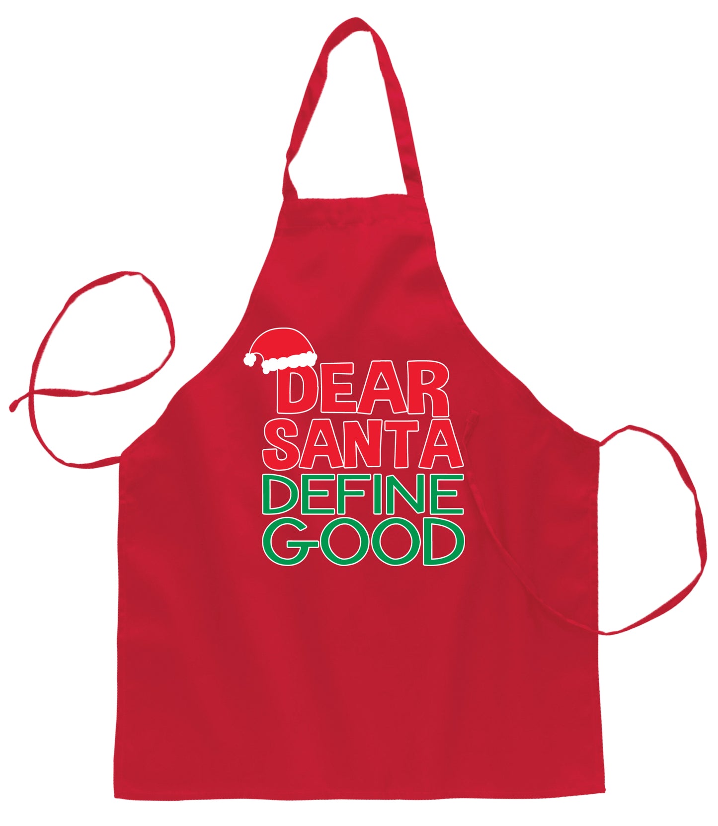 Ugly Ugly Christmas Dear Santa Define Good Christmas Ugly Christmas Sweater Ugly Christmas Butcher Graphic Apron for Kitchen BBQ Grilling Cooking