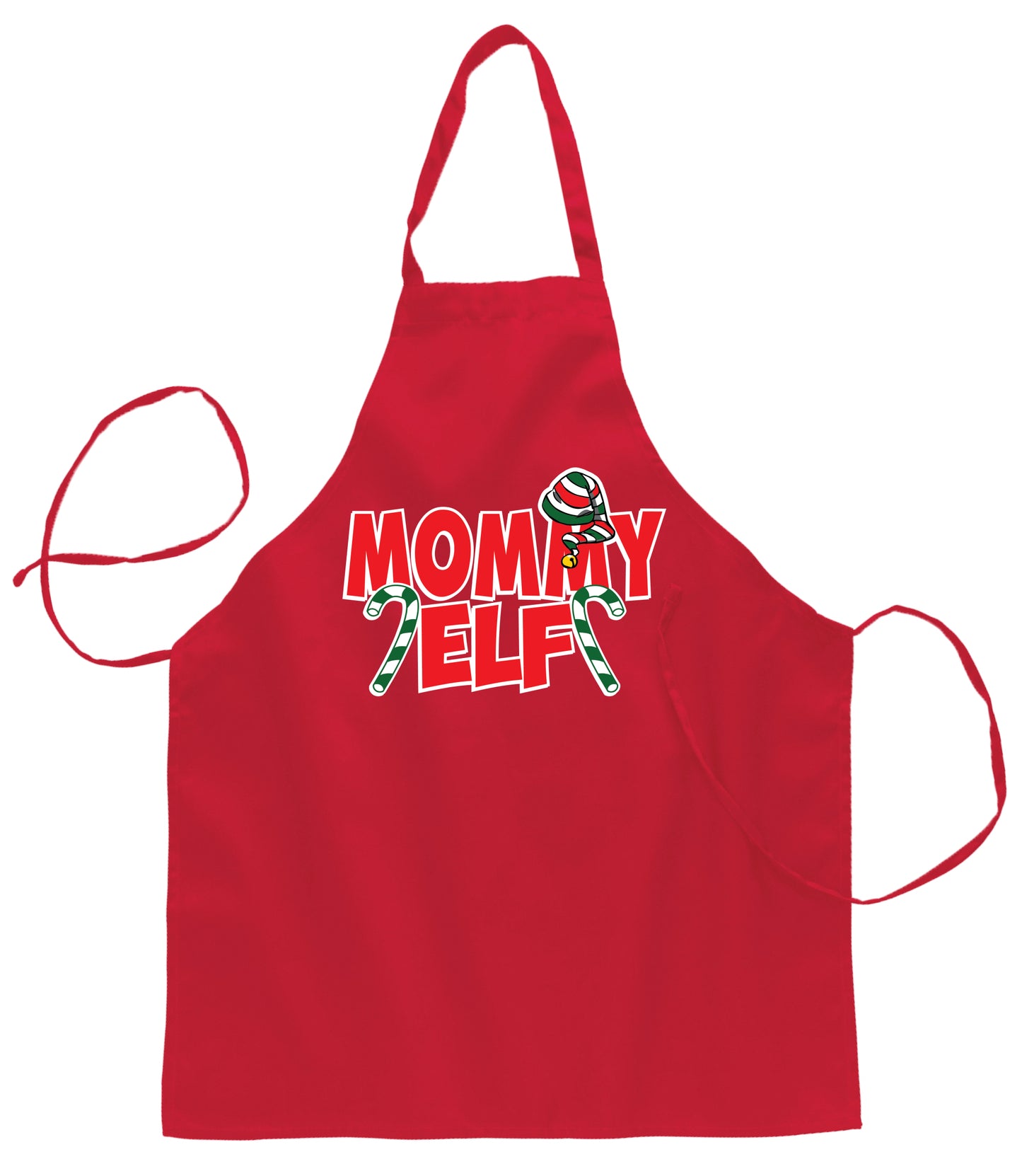 Ugly Ugly Christmas Mommy Elf Ugly Christmas Sweater Ugly Christmas Butcher Graphic Apron for Kitchen BBQ Grilling Cooking