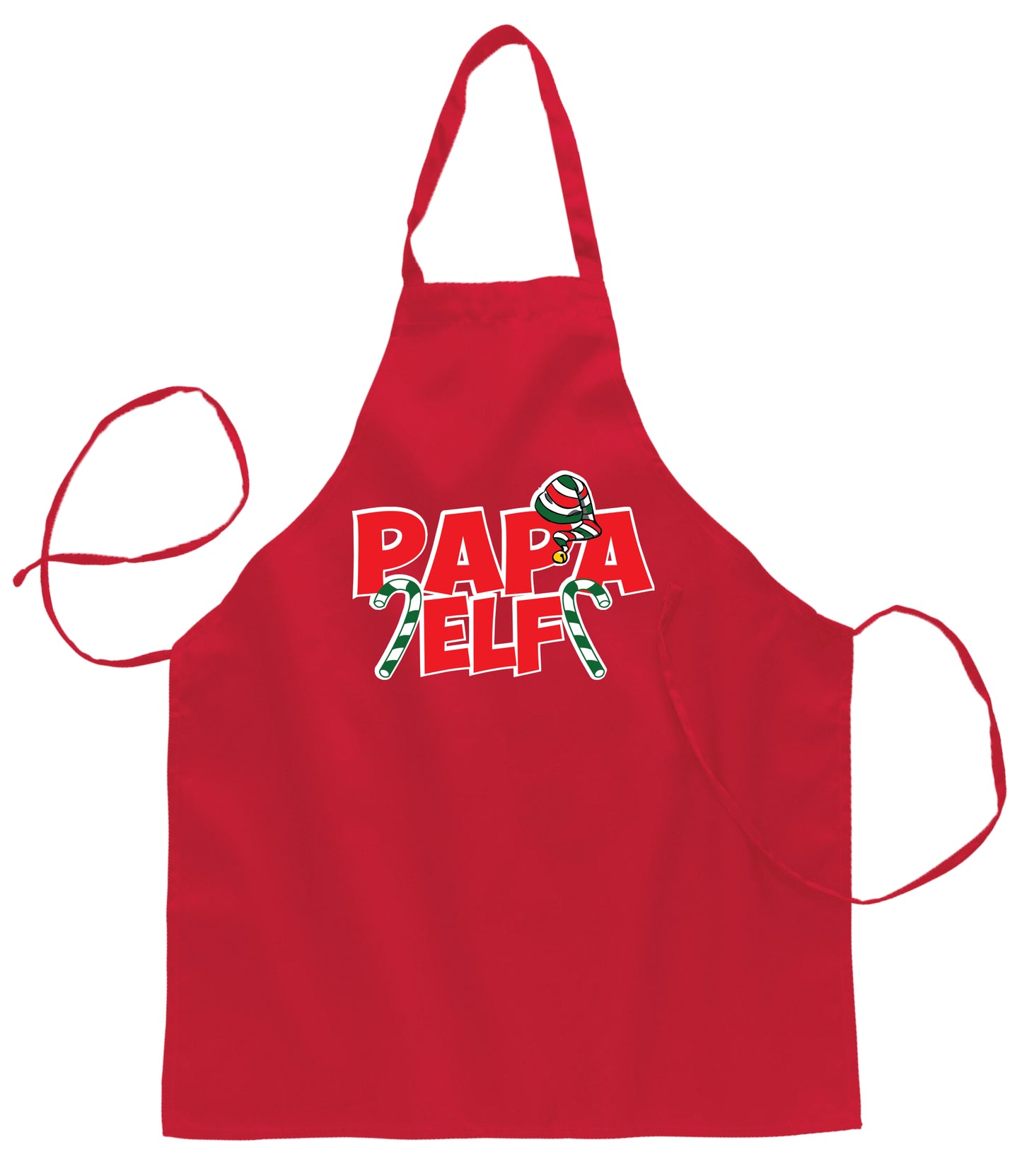 Papa Elf Ugly Christmas Sweater Ugly Christmas Butcher Graphic Apron for Kitchen BBQ Grilling Cooking