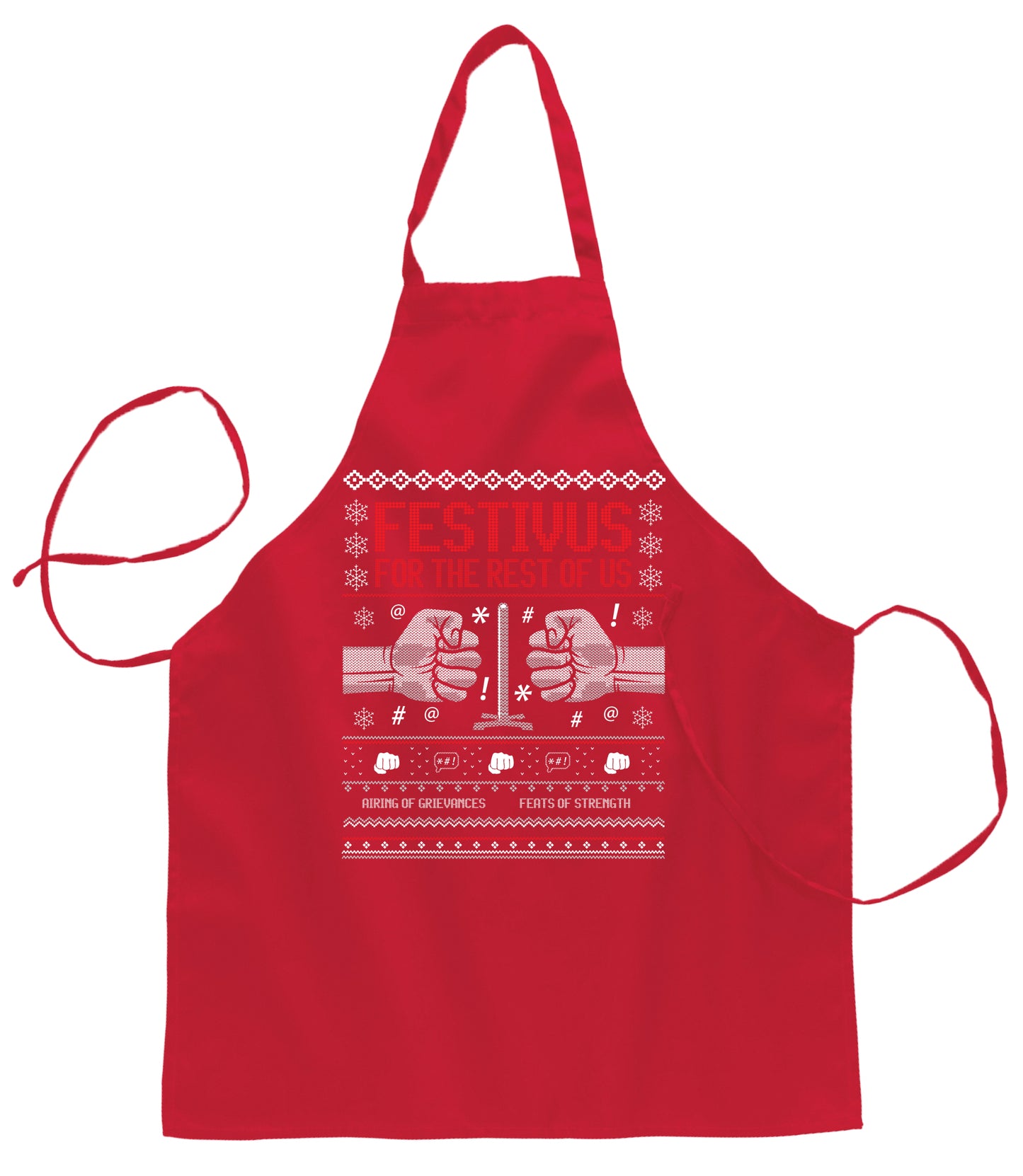 Ugly Ugly Christmas Festivus for The Rest of Us Christmas Ugly Christmas Sweater Ugly Christmas Butcher Graphic Apron for Kitchen BBQ Grilling Cooking
