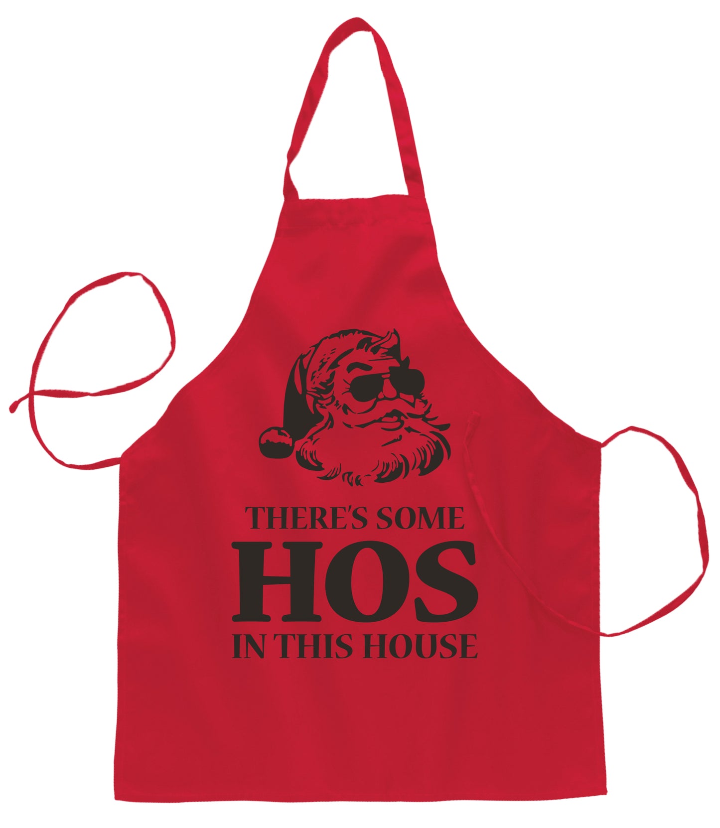 Theres Some Hos in This House Christmas Ugly Christmas Sweater Ugly Christmas Butcher Graphic Apron for Kitchen BBQ Grilling Cooking