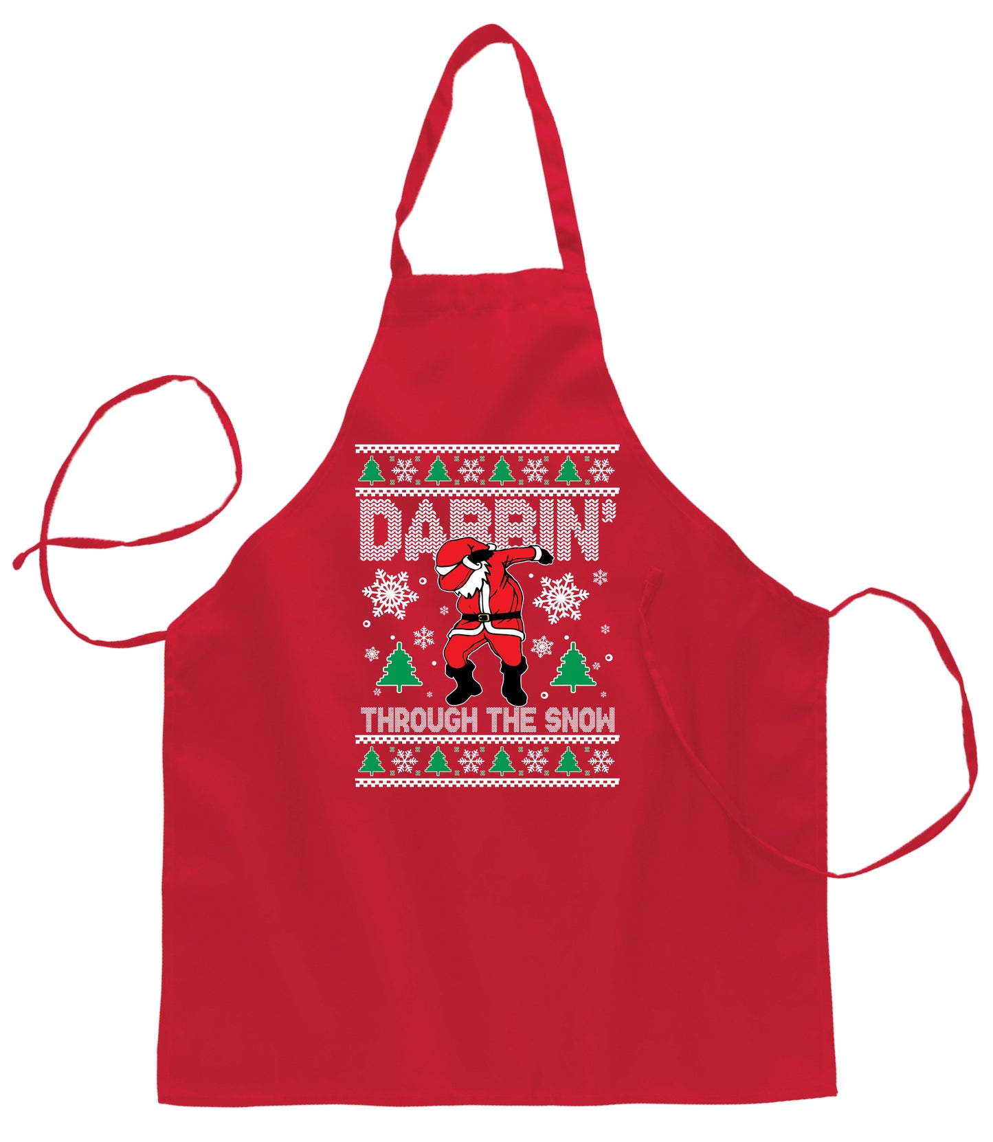 Ugly Ugly Christmas Darbin Through The Snow Ugly Christmas Sweater Ugly Christmas Butcher Graphic Apron for Kitchen BBQ Grilling Cooking