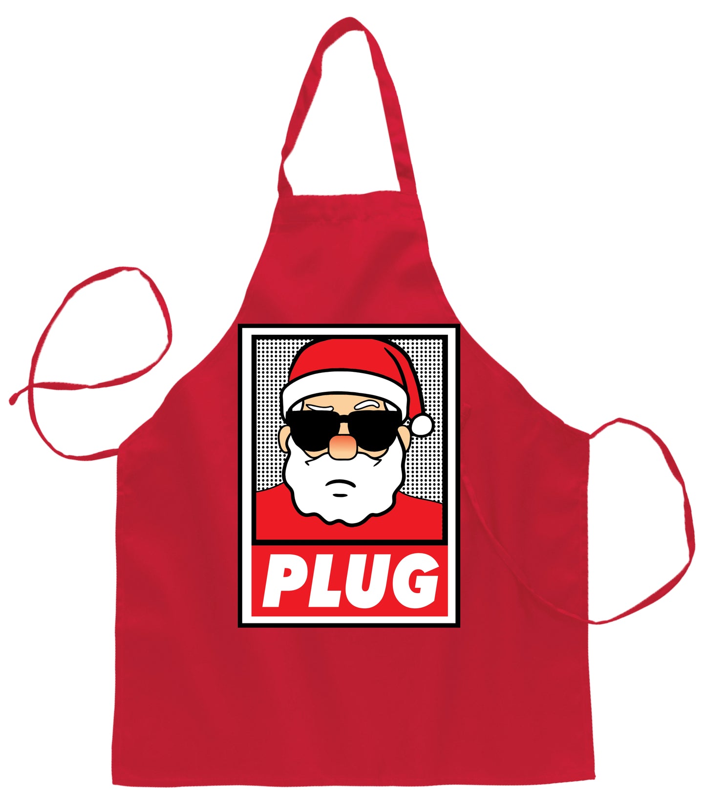 Ugly Ugly Christmas Santa Plug Ugly Christmas Sweater Ugly Christmas Butcher Graphic Apron for Kitchen BBQ Grilling Cooking