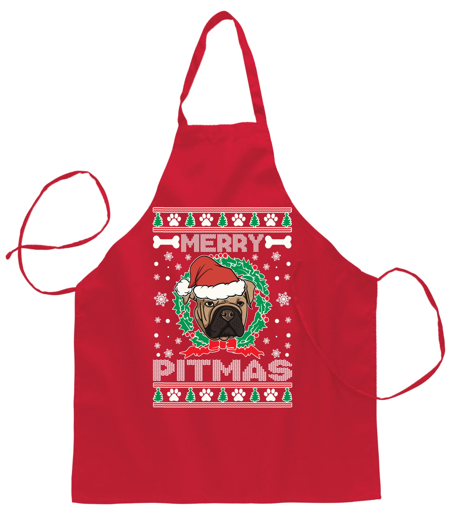 Ugly Ugly Christmas Merry Pitmas Ugly Christmas Sweater Ugly Christmas Butcher Graphic Apron for Kitchen BBQ Grilling Cooking
