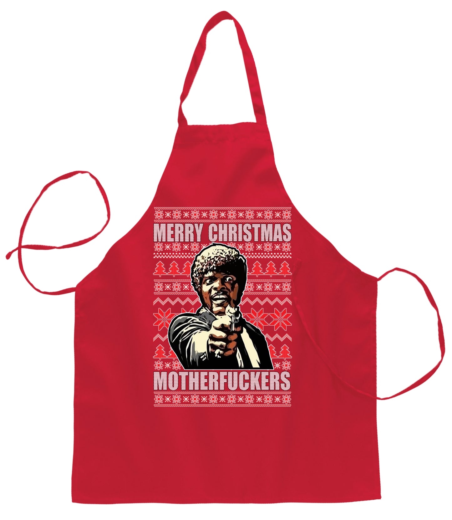 Ugly Ugly Christmas Merry Christmas Motherfuckers Ugly Christmas Sweater Ugly Christmas Butcher Graphic Apron for Kitchen BBQ Grilling Cooking