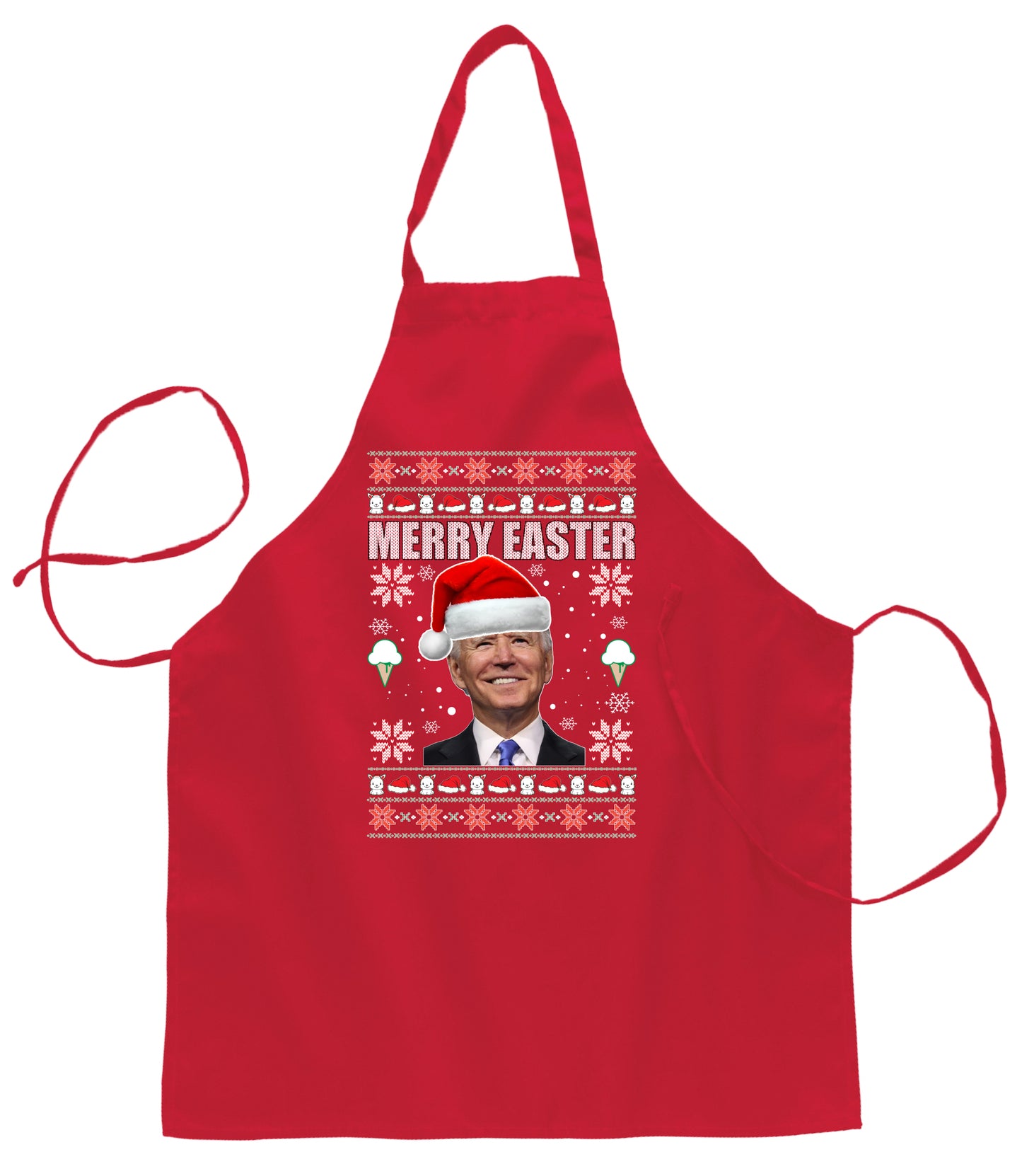 Ugly Ugly Christmas Merry Easter Ugly Christmas Sweater Ugly Christmas Butcher Graphic Apron for Kitchen BBQ Grilling Cooking