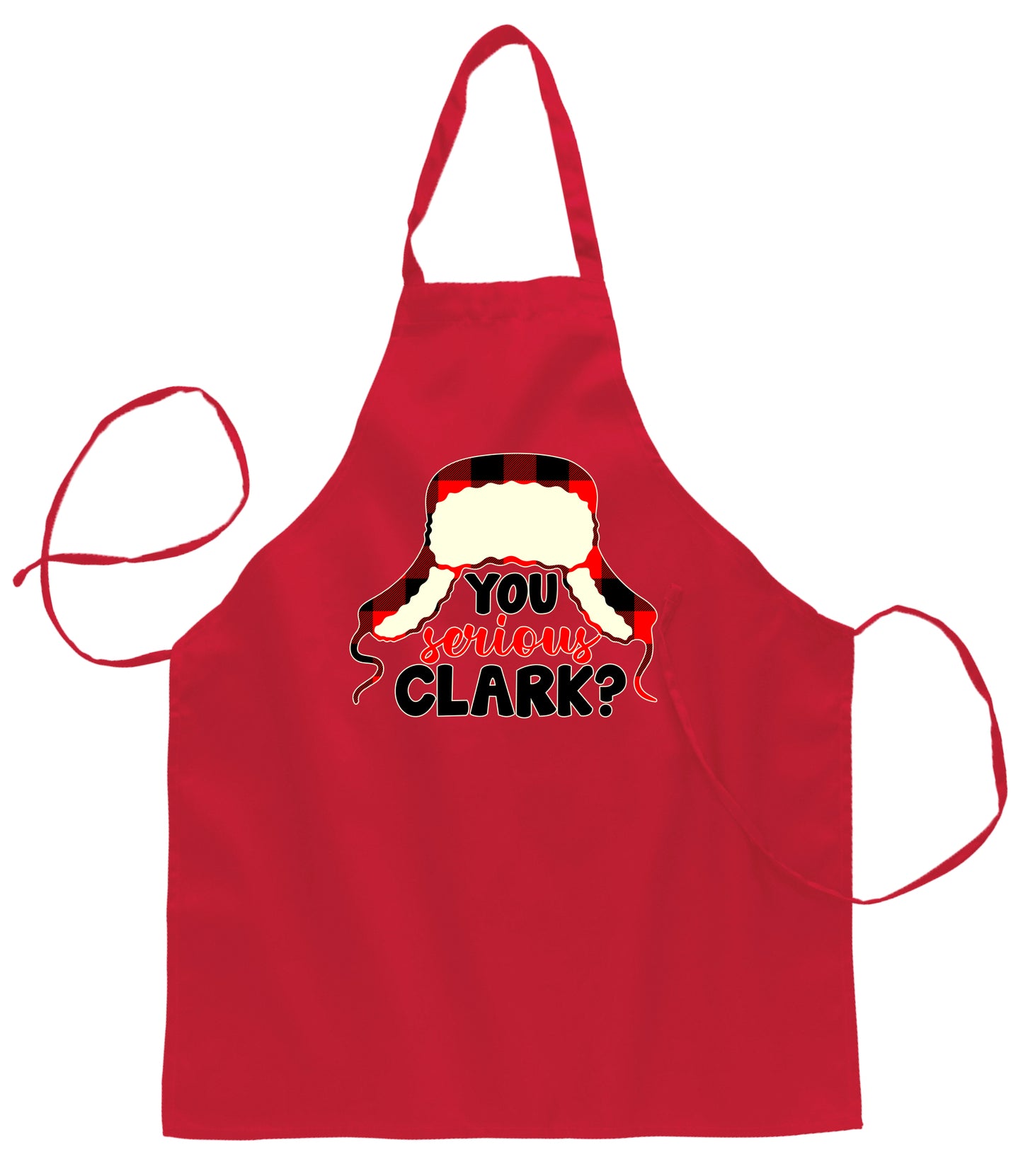 You Serious Clark? Ugly Christmas Sweater Ugly Christmas Butcher Graphic Apron for Kitchen BBQ Grilling Cooking
