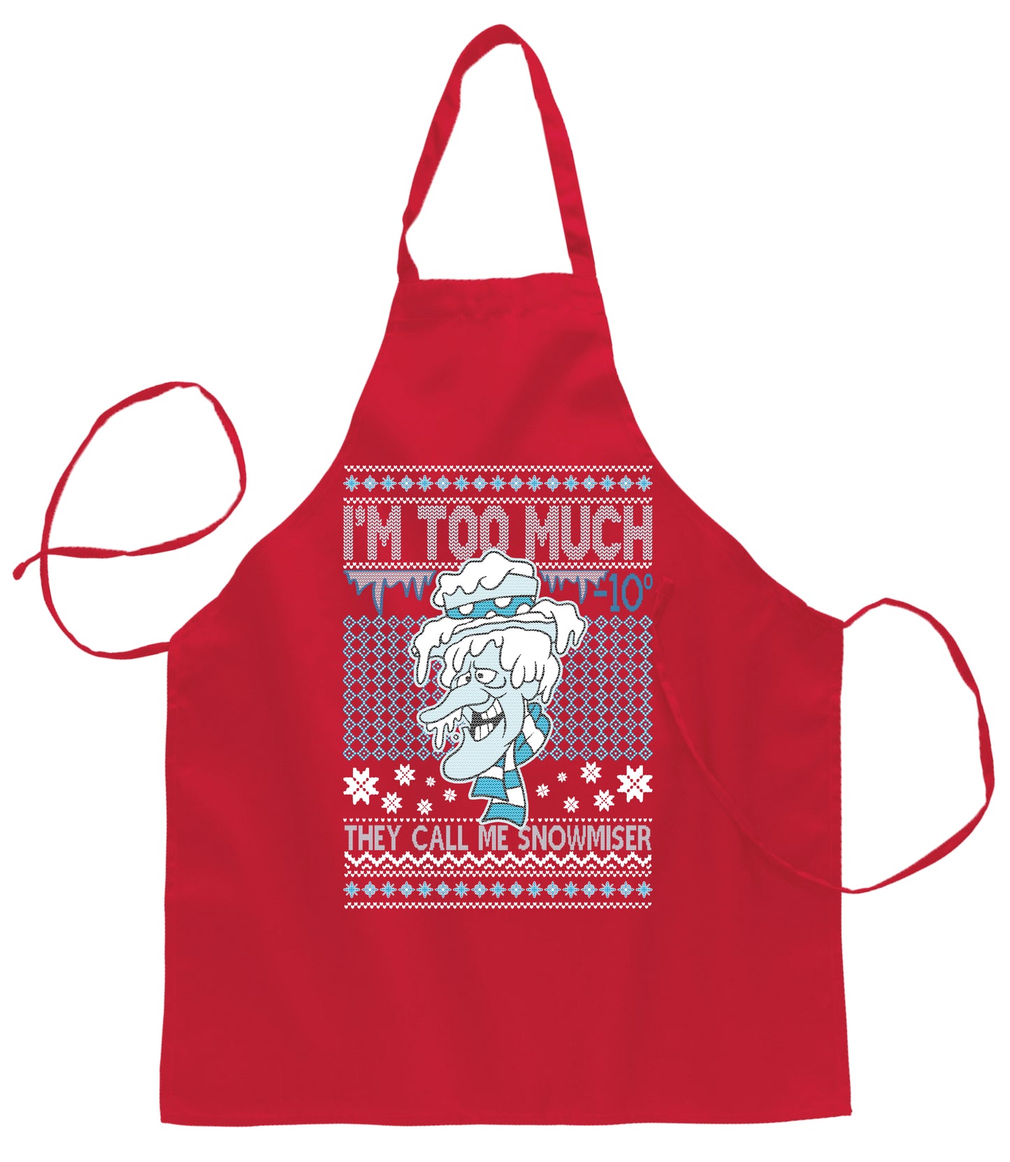 Ugly Ugly Christmas They Call Me Snowmeiser I'm Too Much Ugly Christmas Sweater Ugly Christmas Butcher Graphic Apron for Kitchen BBQ Grilling Cooking