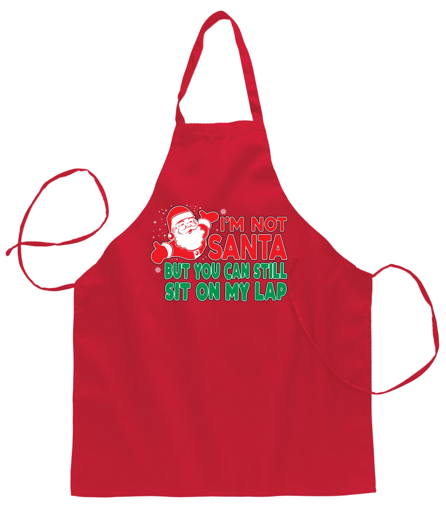 I'm Not Santa But You Can Still Sit On My Lap Ugly Christmas Sweater Ugly Christmas Butcher Graphic Apron for Kitchen BBQ Grilling Cooking