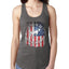 US Flag Ford Bronco Cars and Trucks Ladies Racerback Tank Top
