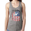 US Flag Ford Bronco Cars and Trucks Ladies Racerback Tank Top