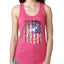 US Flag Ford Bronco Cars and Trucks Ladies Racerback Tank Top