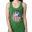 US Flag Ford Bronco Cars and Trucks Ladies Racerback Tank Top