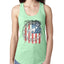 US Flag Ford Bronco Cars and Trucks Ladies Racerback Tank Top