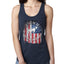 US Flag Ford Bronco Cars and Trucks Ladies Racerback Tank Top