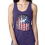 US Flag Ford Bronco Cars and Trucks Ladies Racerback Tank Top