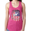 US Flag Ford Bronco Cars and Trucks Ladies Racerback Tank Top