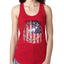 US Flag Ford Bronco Cars and Trucks Ladies Racerback Tank Top