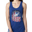 US Flag Ford Bronco Cars and Trucks Ladies Racerback Tank Top