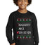 Naughty Nice 6 7 Checklist Ugly Christmas Sweater For Kids | Youth Longsleeve Shirt