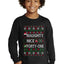 Naughty Nice 4 1 Checklist Ugly Christmas Sweater For Kids | Youth Longsleeve Shirt