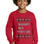 Naughty Nice 4 1 Checklist Ugly Christmas Sweater For Kids | Youth Longsleeve Shirt
