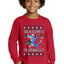Season's Eatings Shark Ugly Christmas Sweater For Kids | Youth Longsleeve Shirt