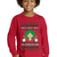Ho Ho Ho Homerun, Baseball Fan Christmas Design Ugly Christmas Sweater For Kids | Youth Longsleeve Shirt