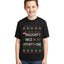 Naughty Nice 4 1 Checklist Ugly Christmas Sweater For Kids | Unisex Boys Girls Graphic Youth T-Shirt