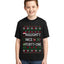 Naughty Nice 4 1 Checklist Ugly Christmas Sweater For Kids | Unisex Boys Girls Graphic Youth T-Shirt