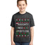 Naughty Nice 4 1 Checklist Ugly Christmas Sweater For Kids | Unisex Boys Girls Graphic Youth T-Shirt