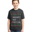 Naughty Nice 4 1 Checklist Ugly Christmas Sweater For Kids | Unisex Boys Girls Graphic Youth T-Shirt