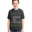 Naughty Nice 4 1 Checklist Ugly Christmas Sweater For Kids | Unisex Boys Girls Graphic Youth T-Shirt